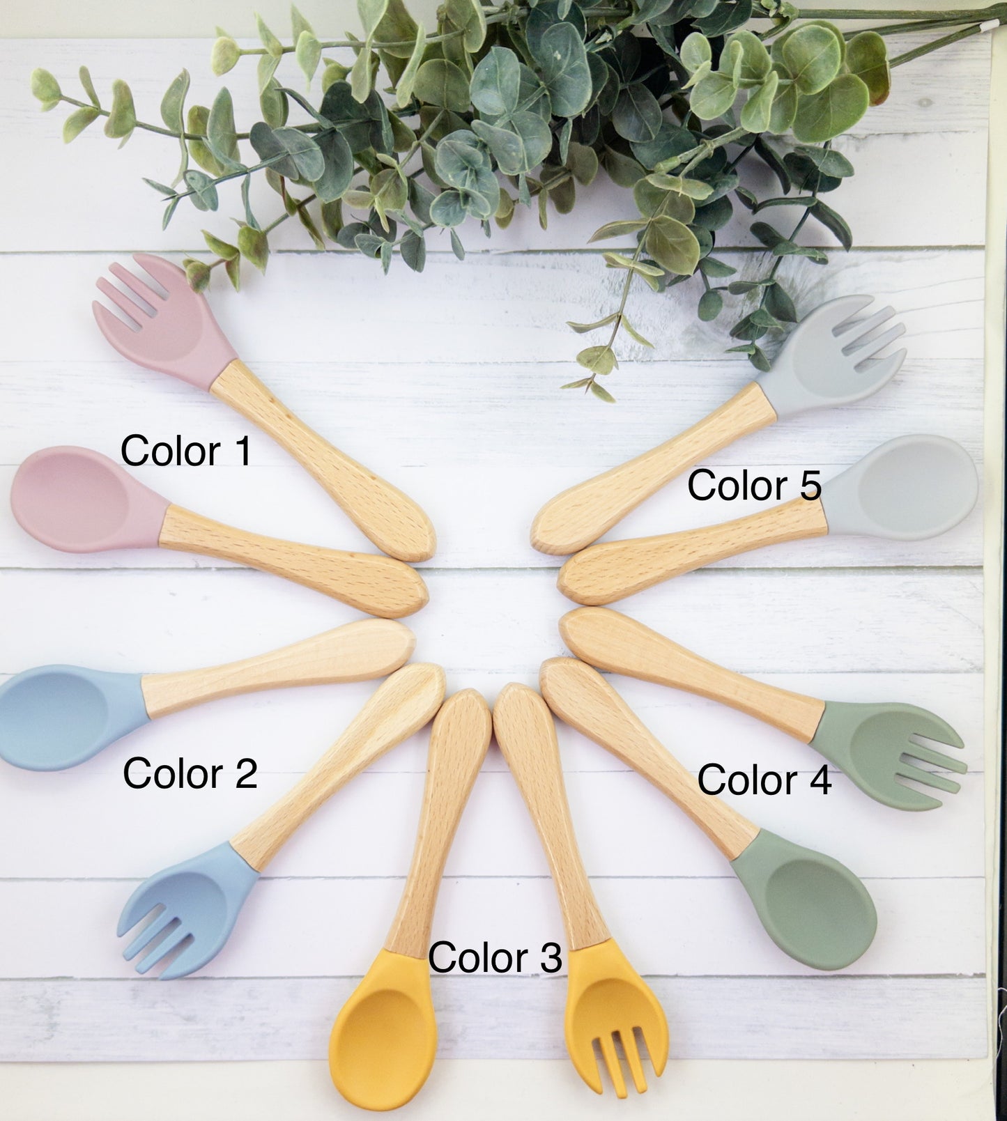 Personalized baby spoon and fork set