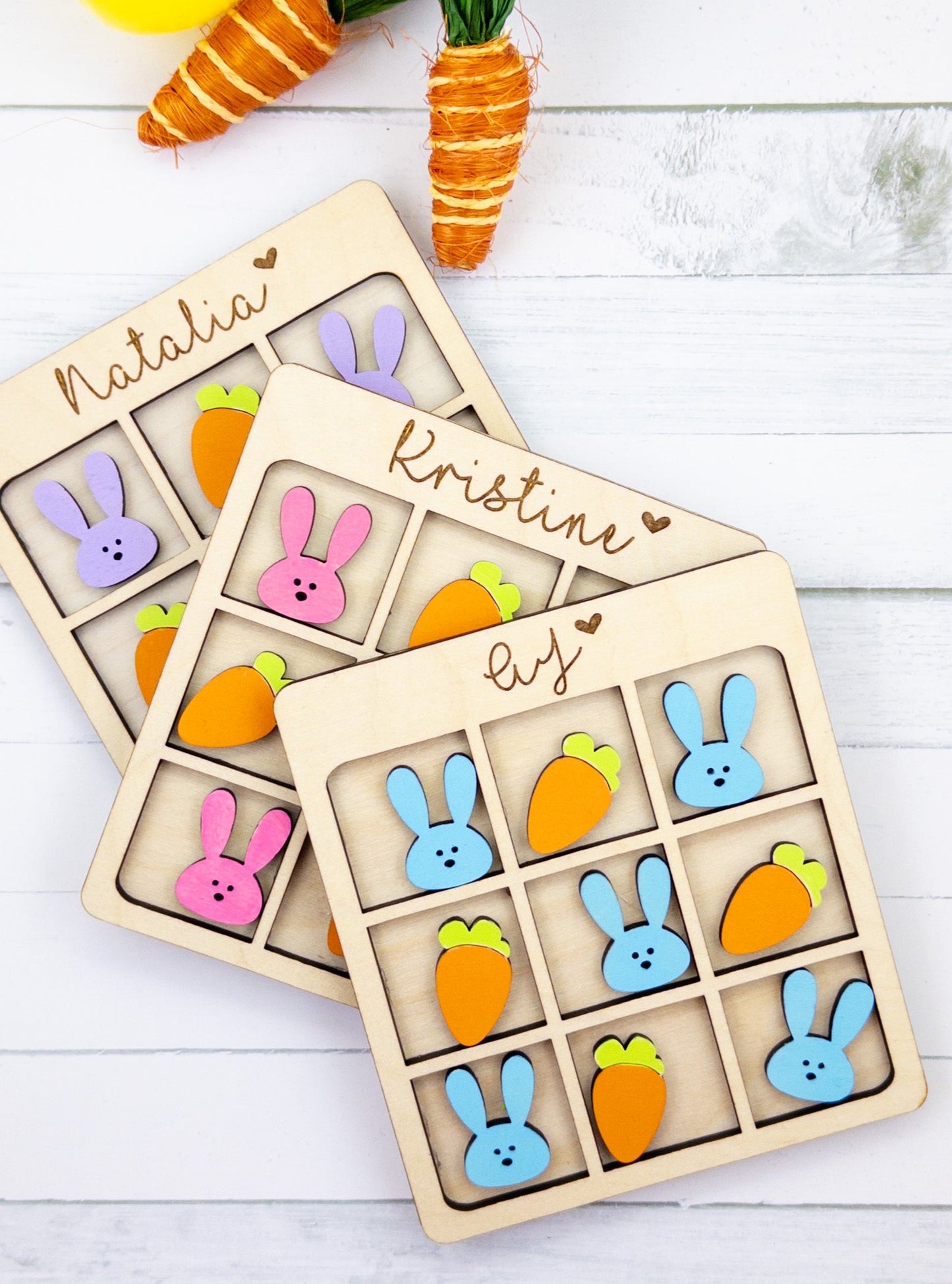 Personalized easter tic tac toe basket stuffer