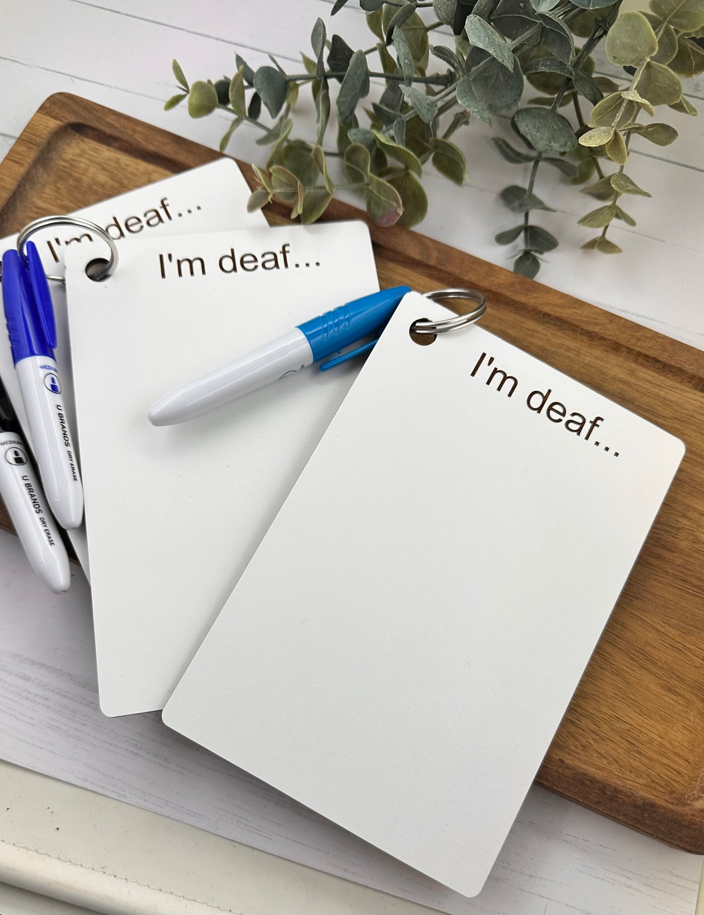 Dry erase deaf note pad