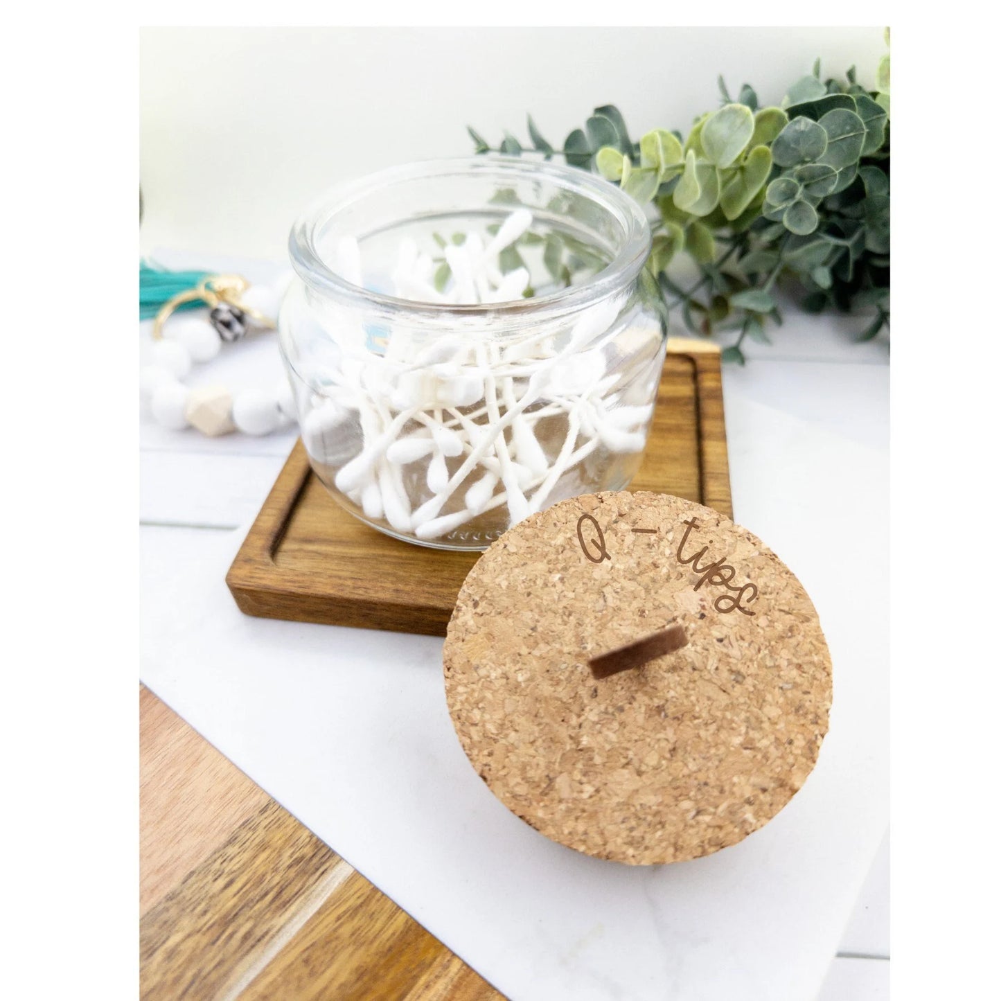 Custom apothecary bathroom jar