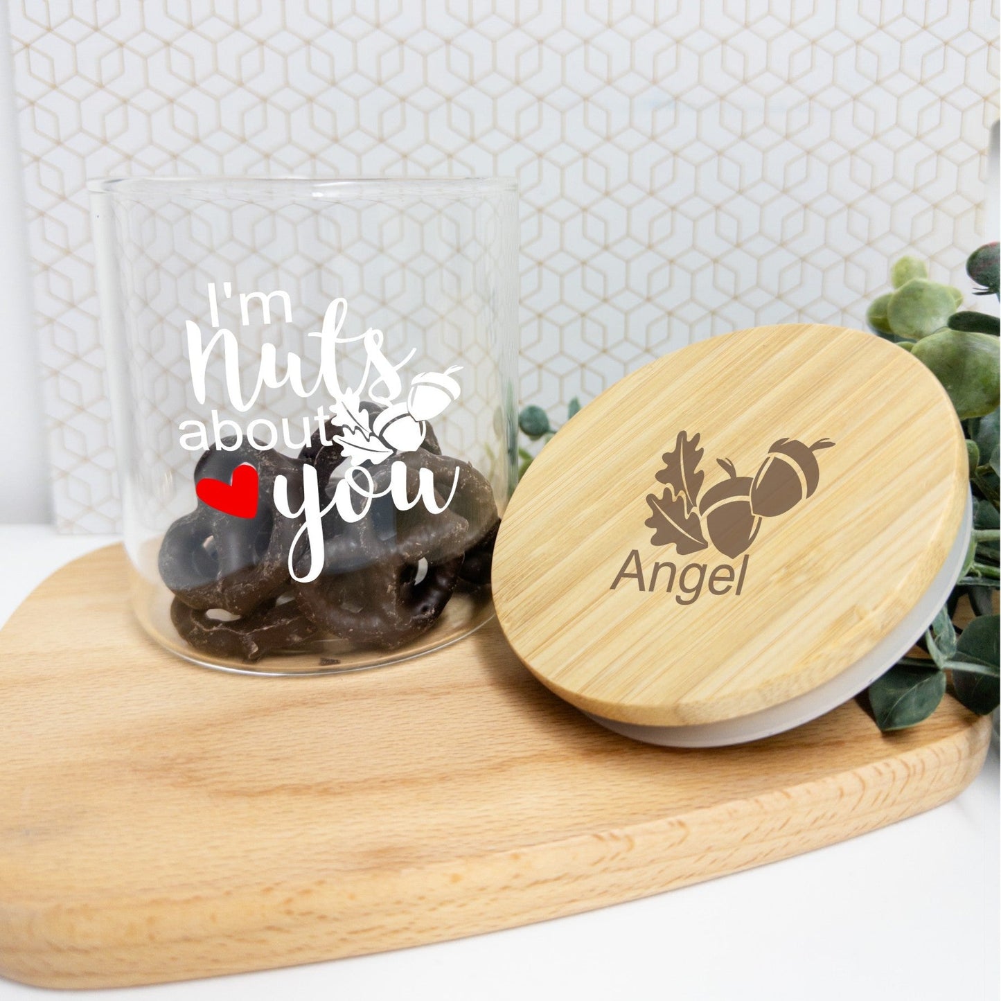 Personalized nuts jar