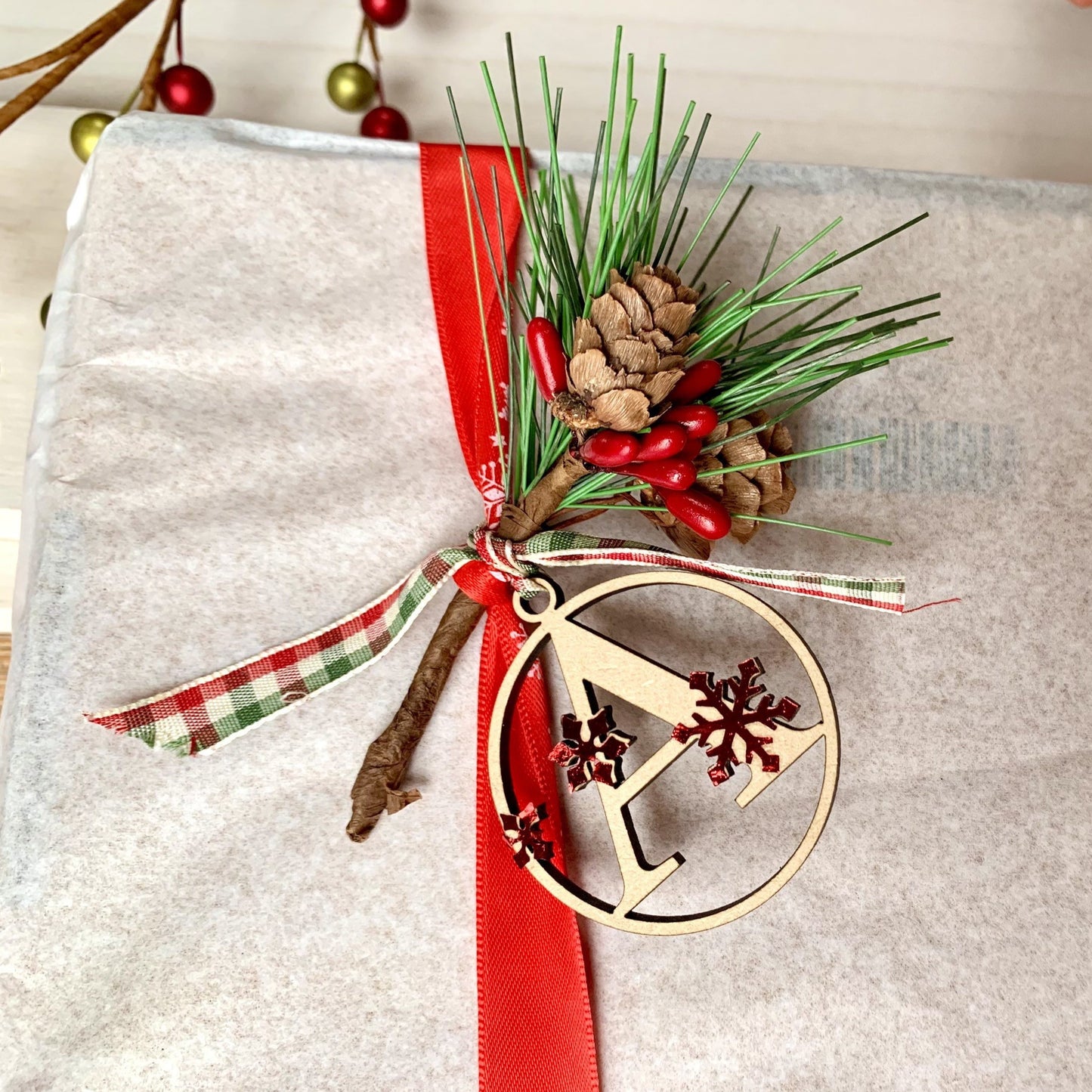 Initial Christmas Gift Tags