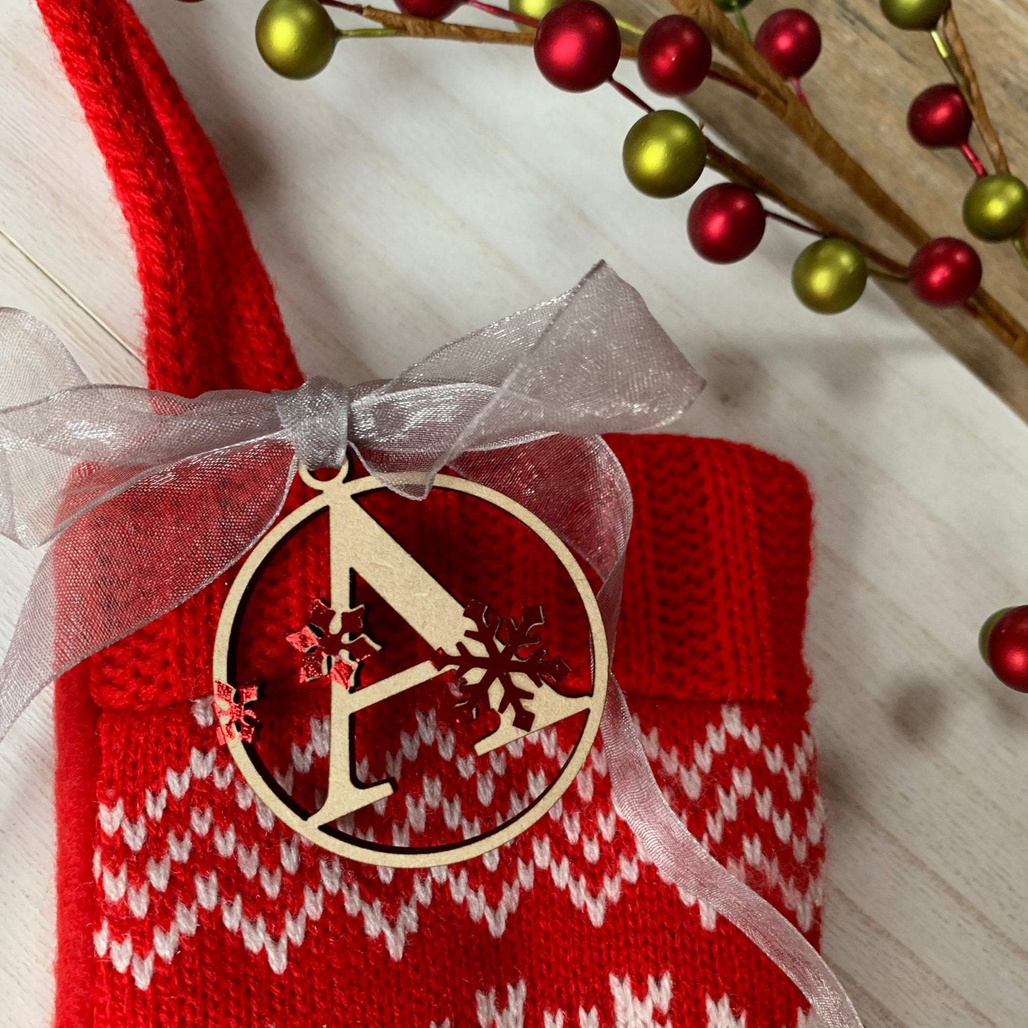 Initial Christmas Gift Tags