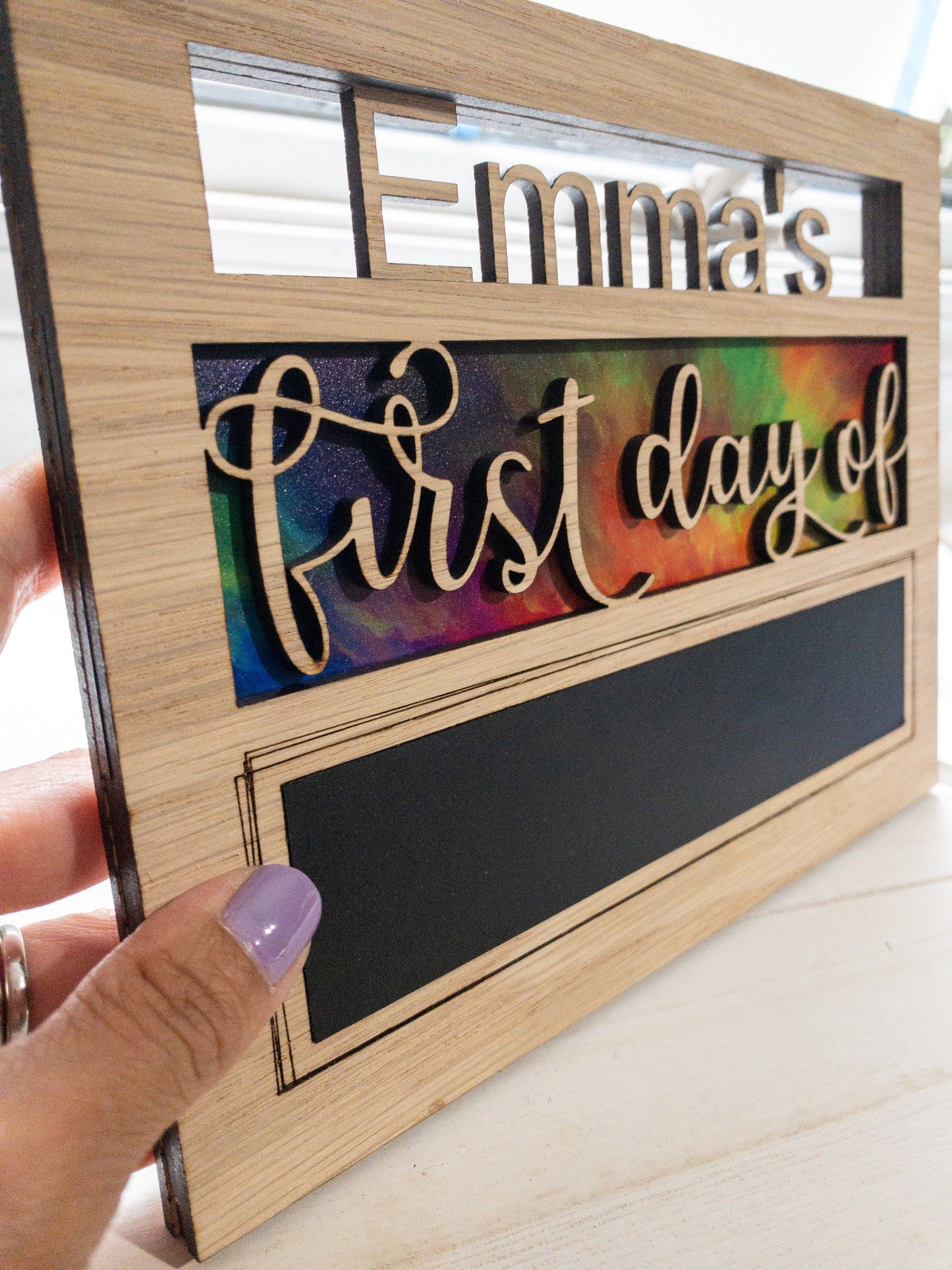 Personalized first and last day of school sign
