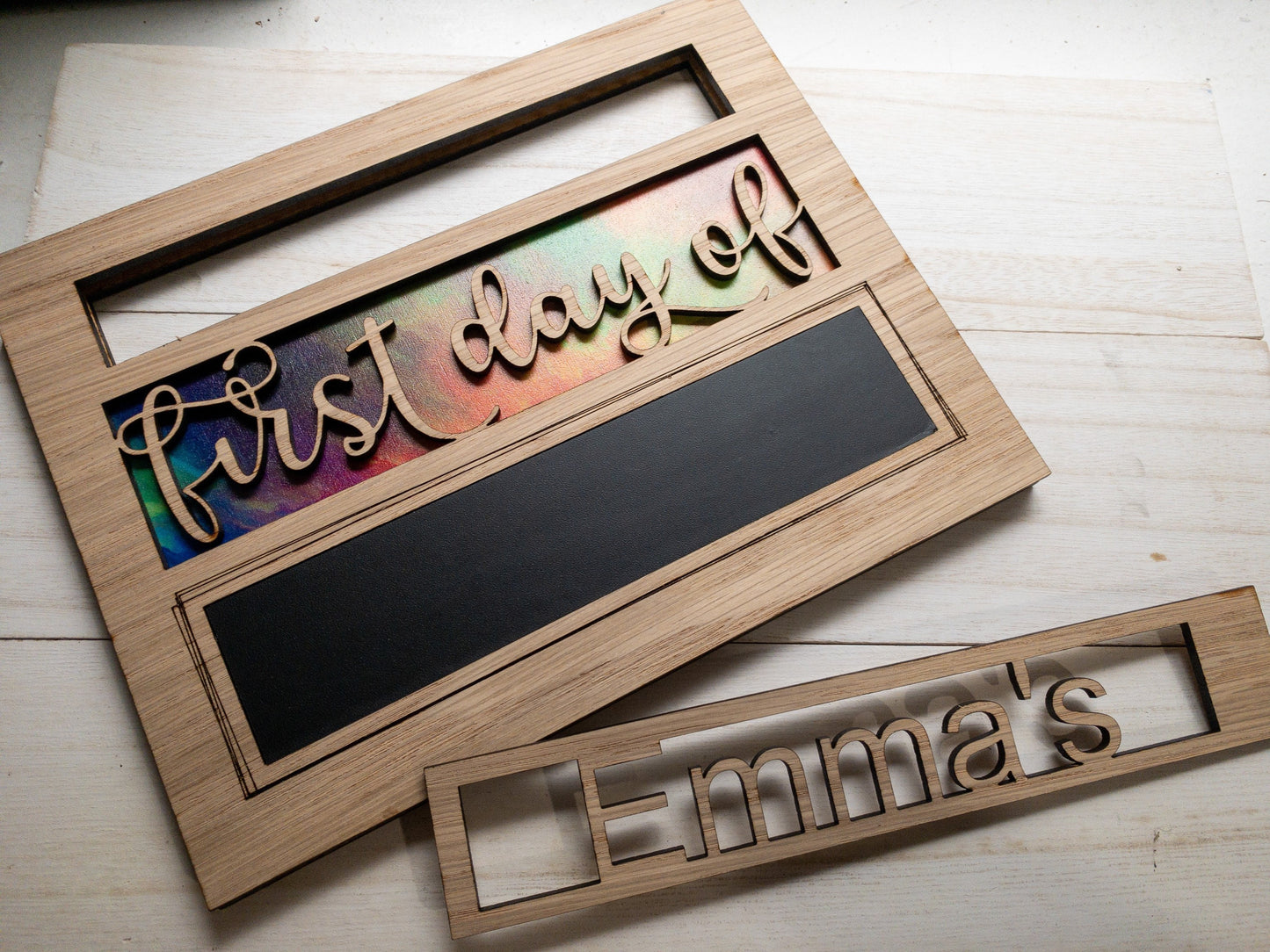 Personalized first and last day of school sign