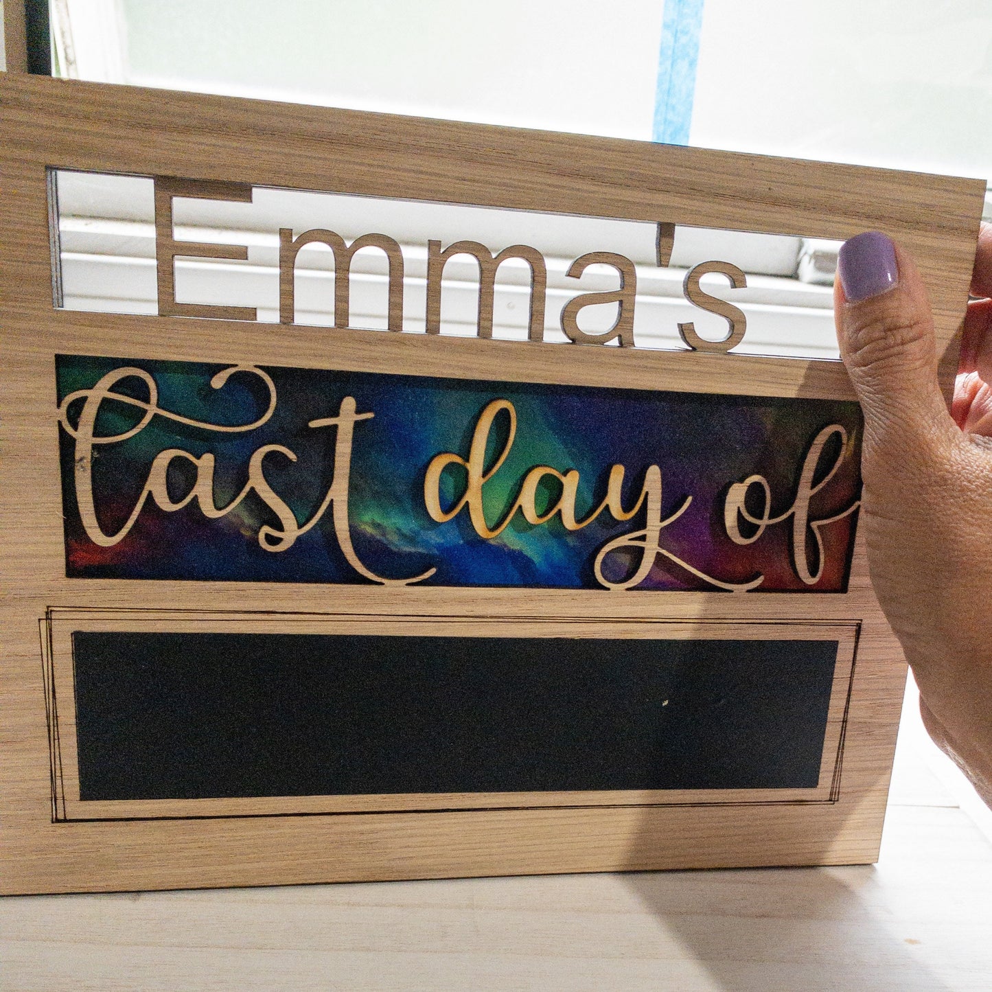 Personalized first and last day of school sign