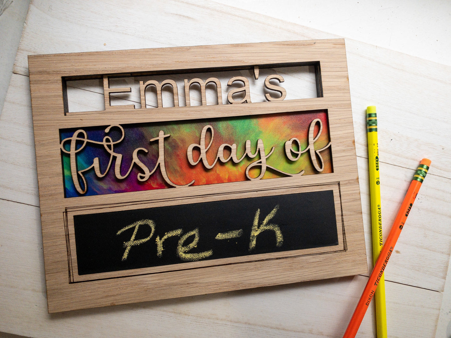 Personalized first and last day of school sign