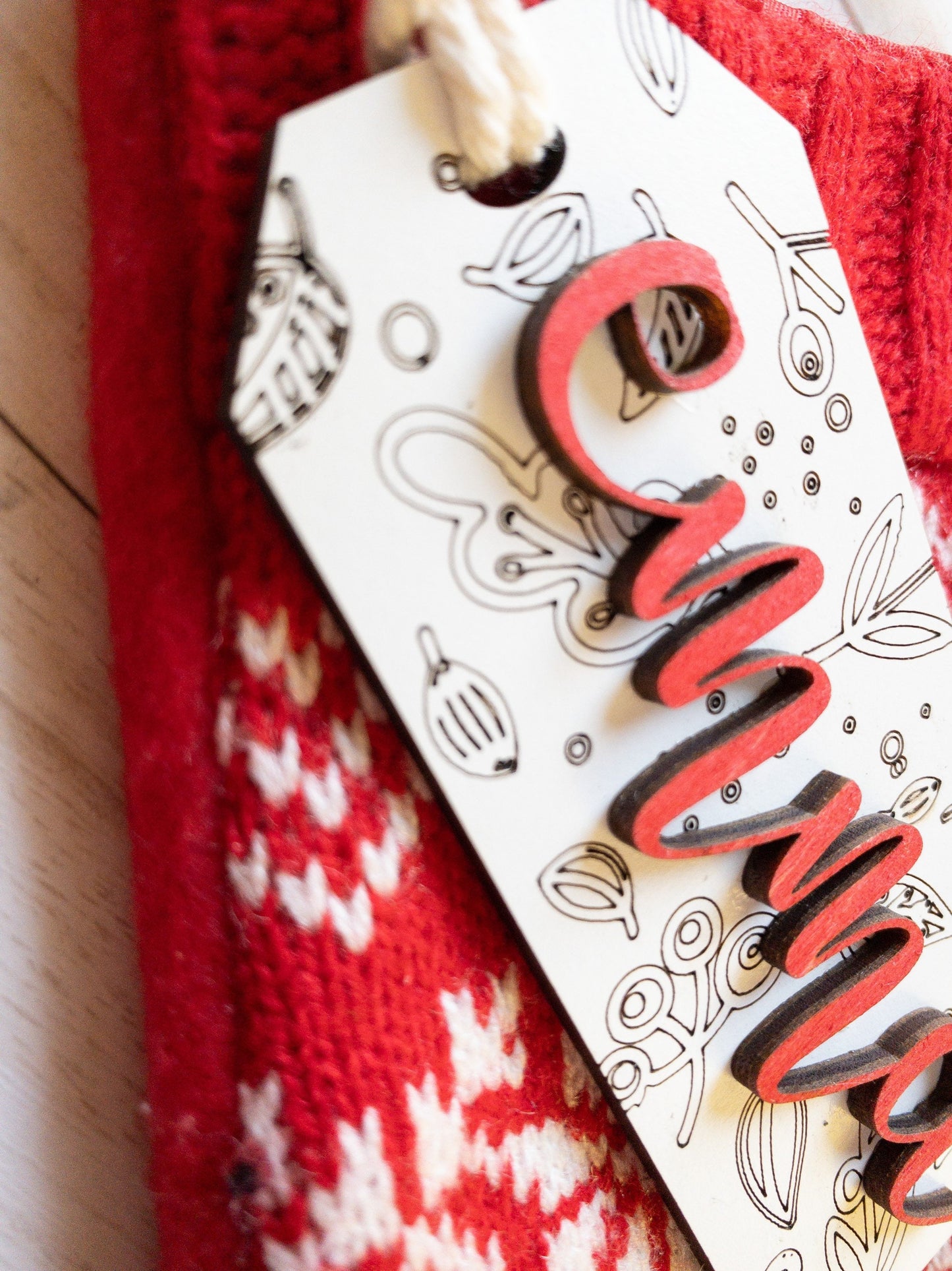 Personalized Christmas stocking tag