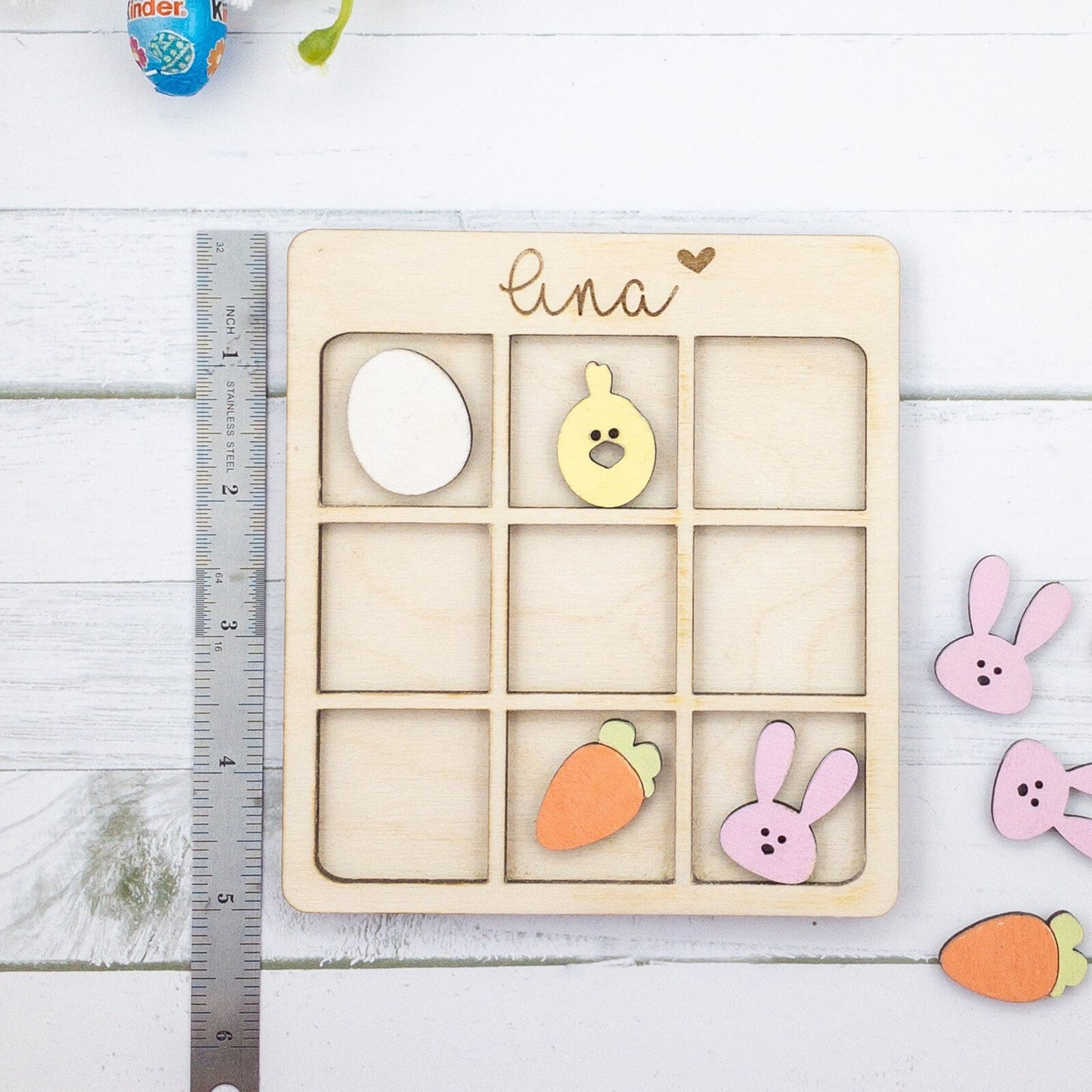 Personalized easter tic tac toe basket stuffer