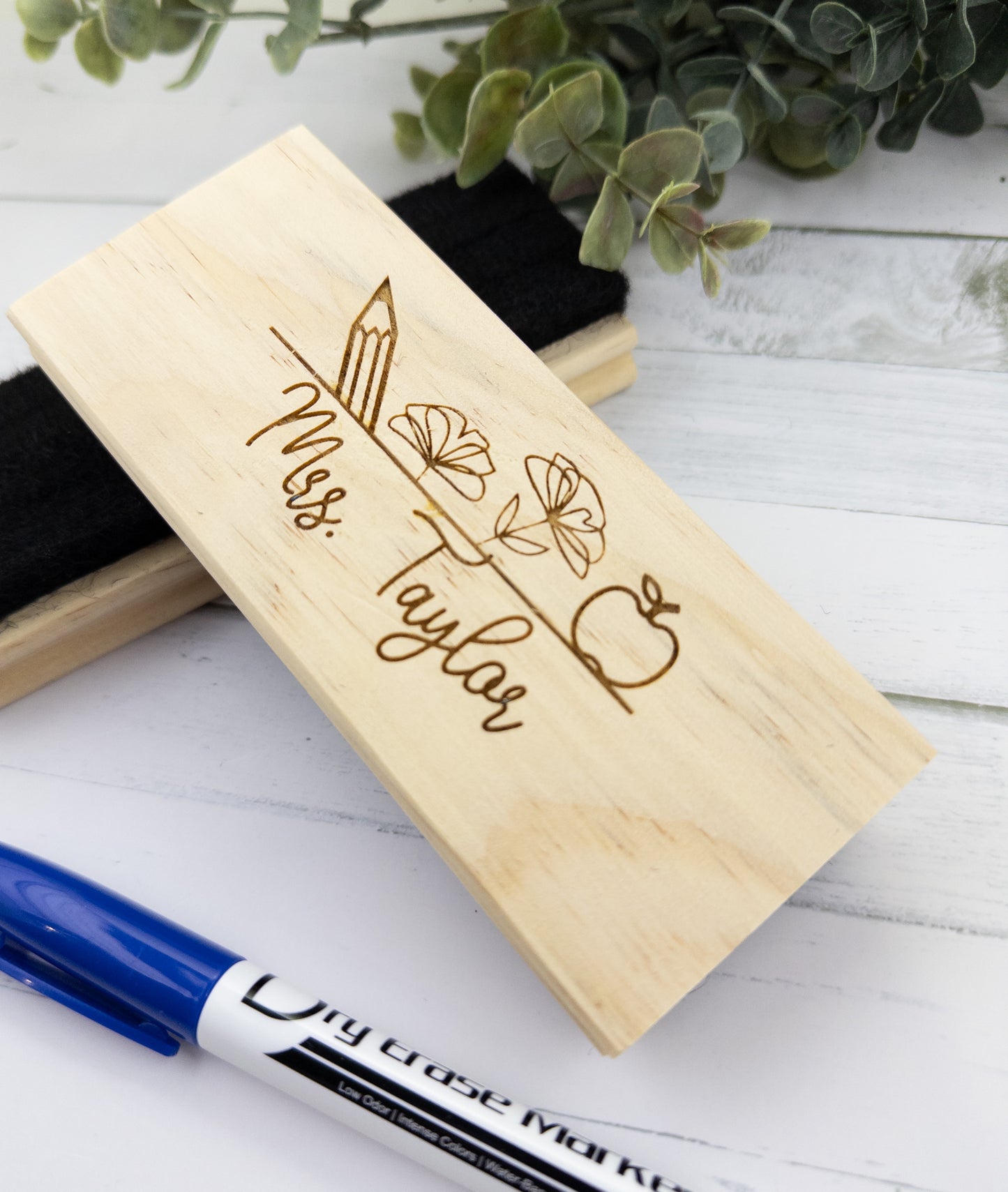 Personalized dry eraser for teacher