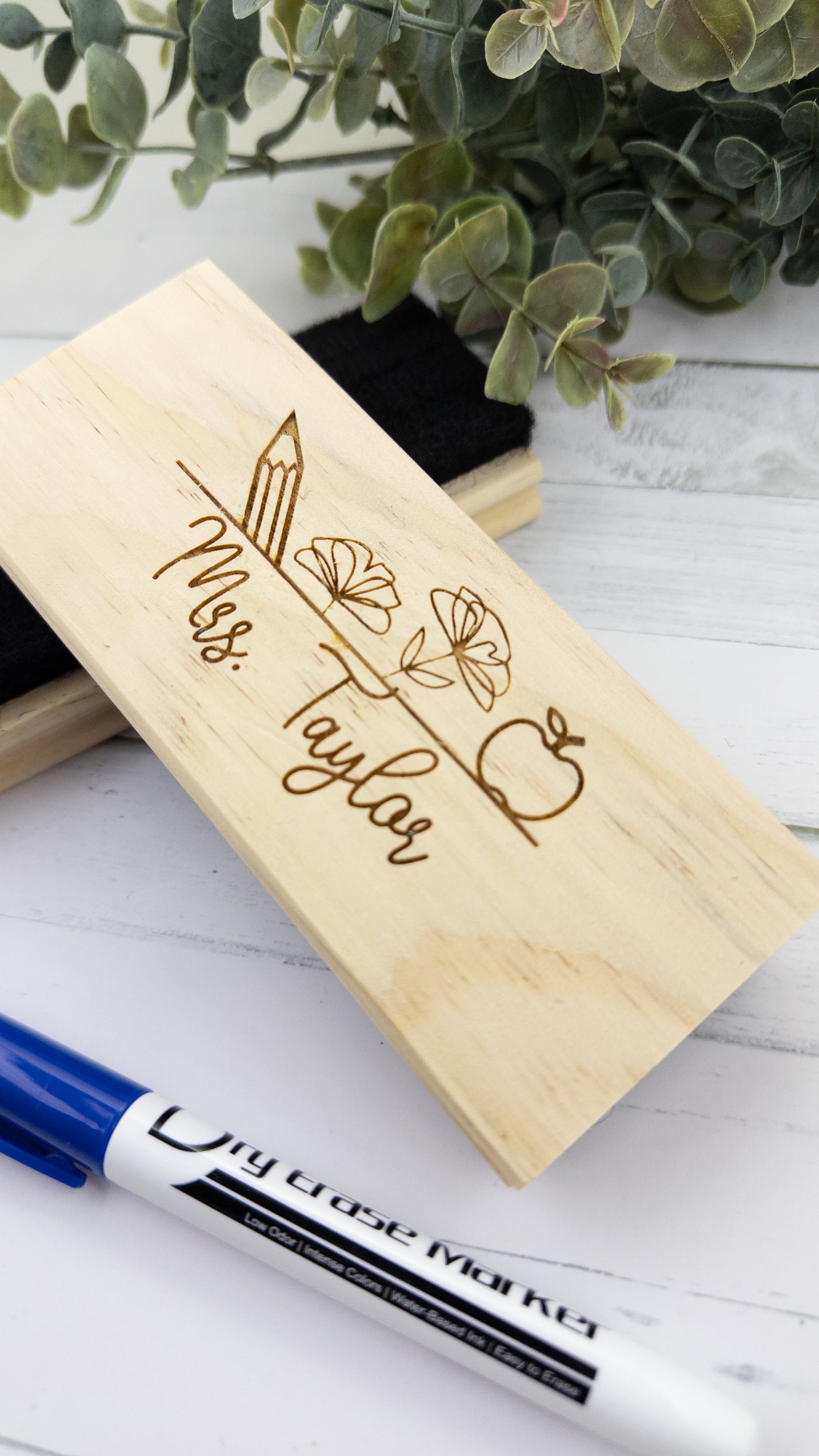 Personalized dry eraser for teacher