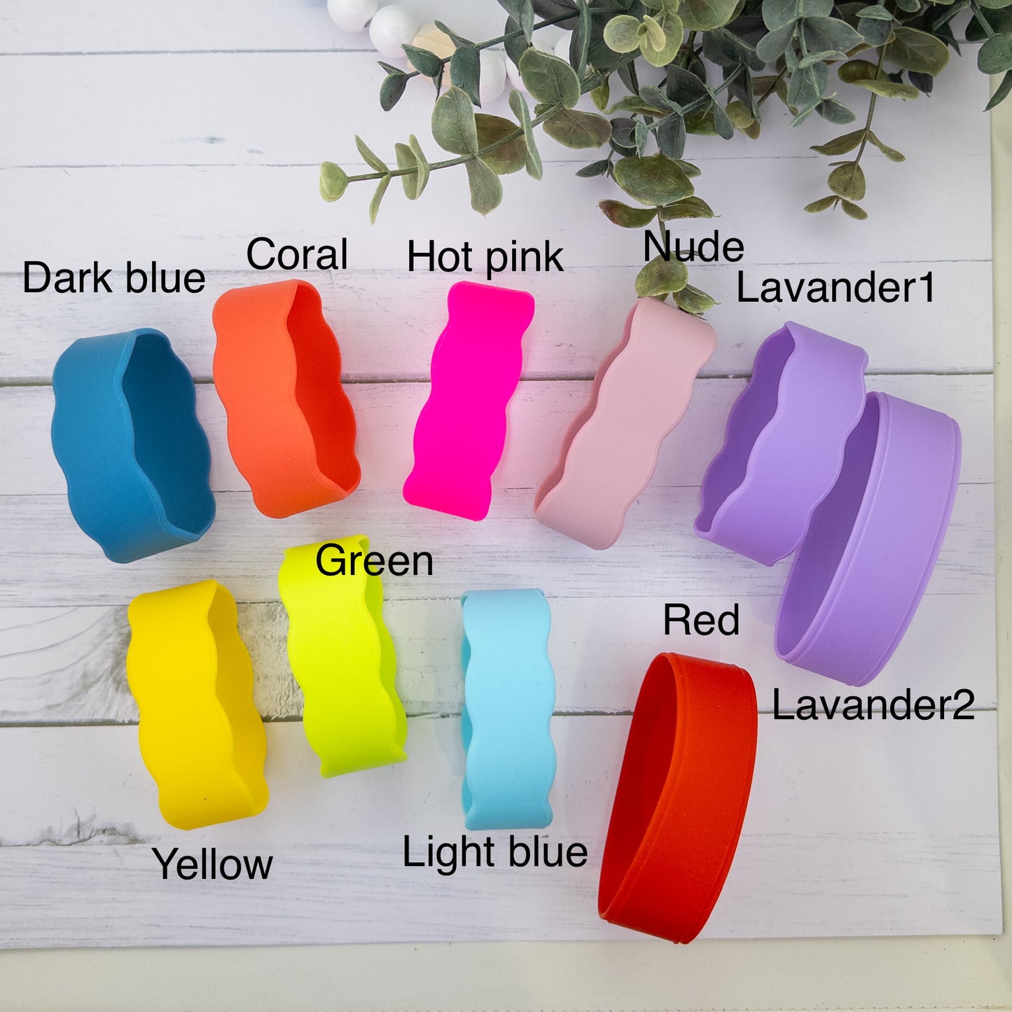 Personalized silicone water bottle band