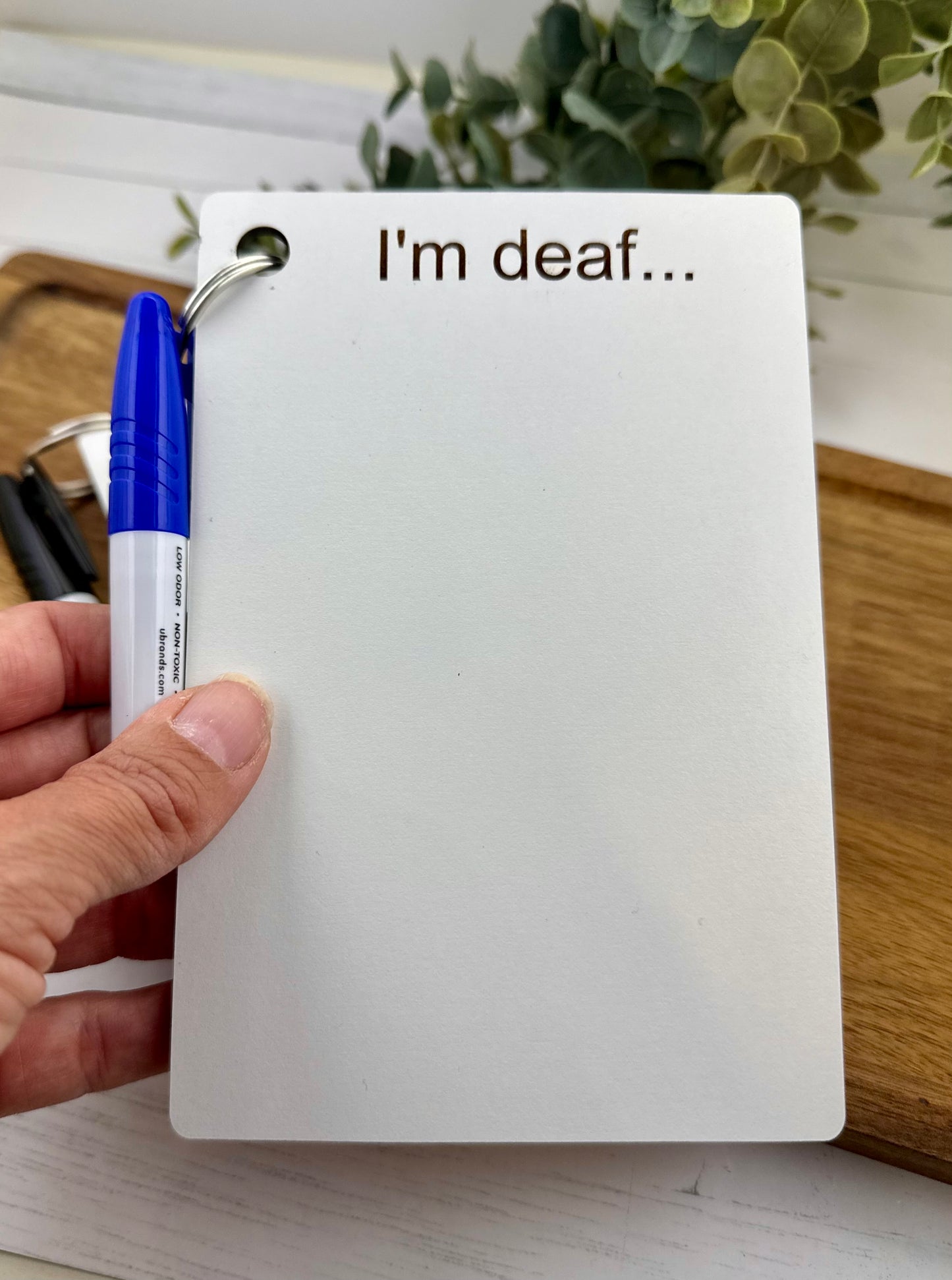 Dry erase deaf note pad