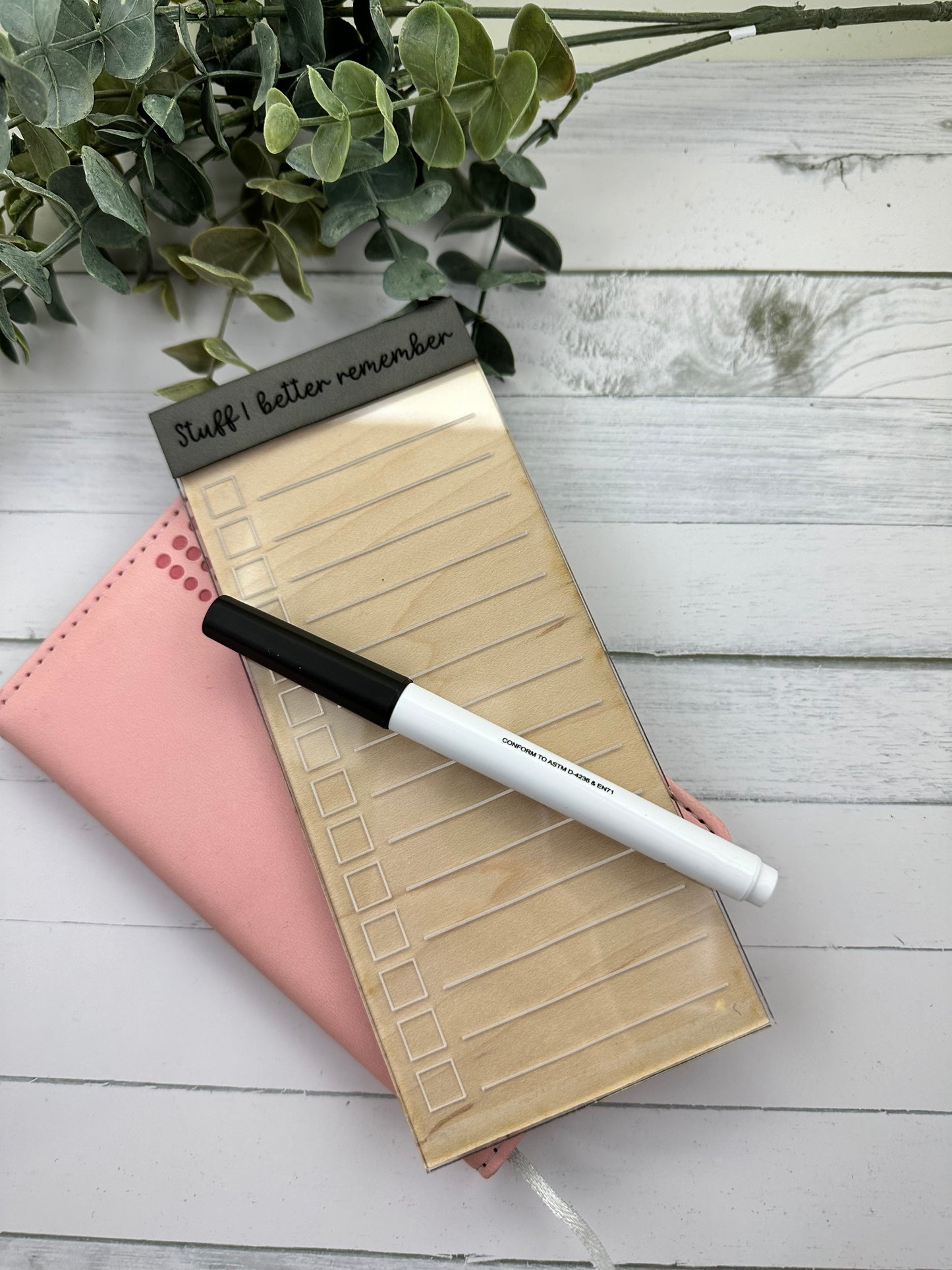 Dry erase to do list or reusable note board