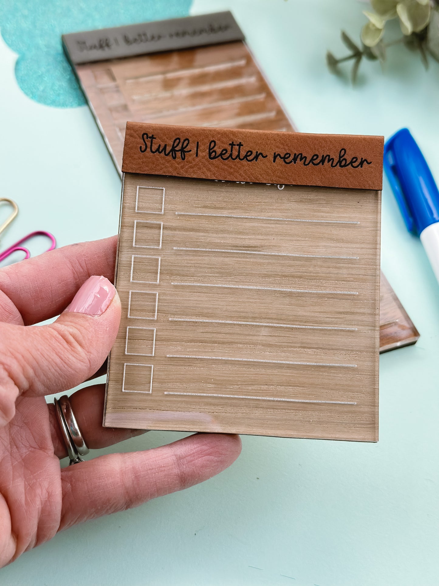 Dry erase to do list or reusable note board