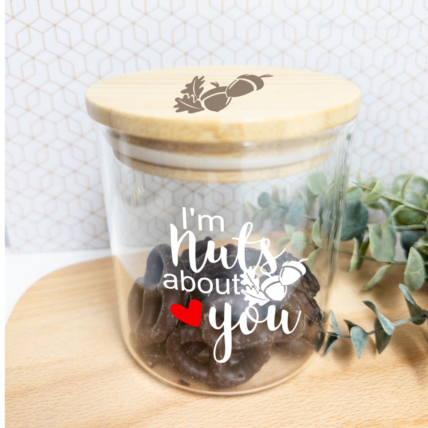 Personalized nuts jar