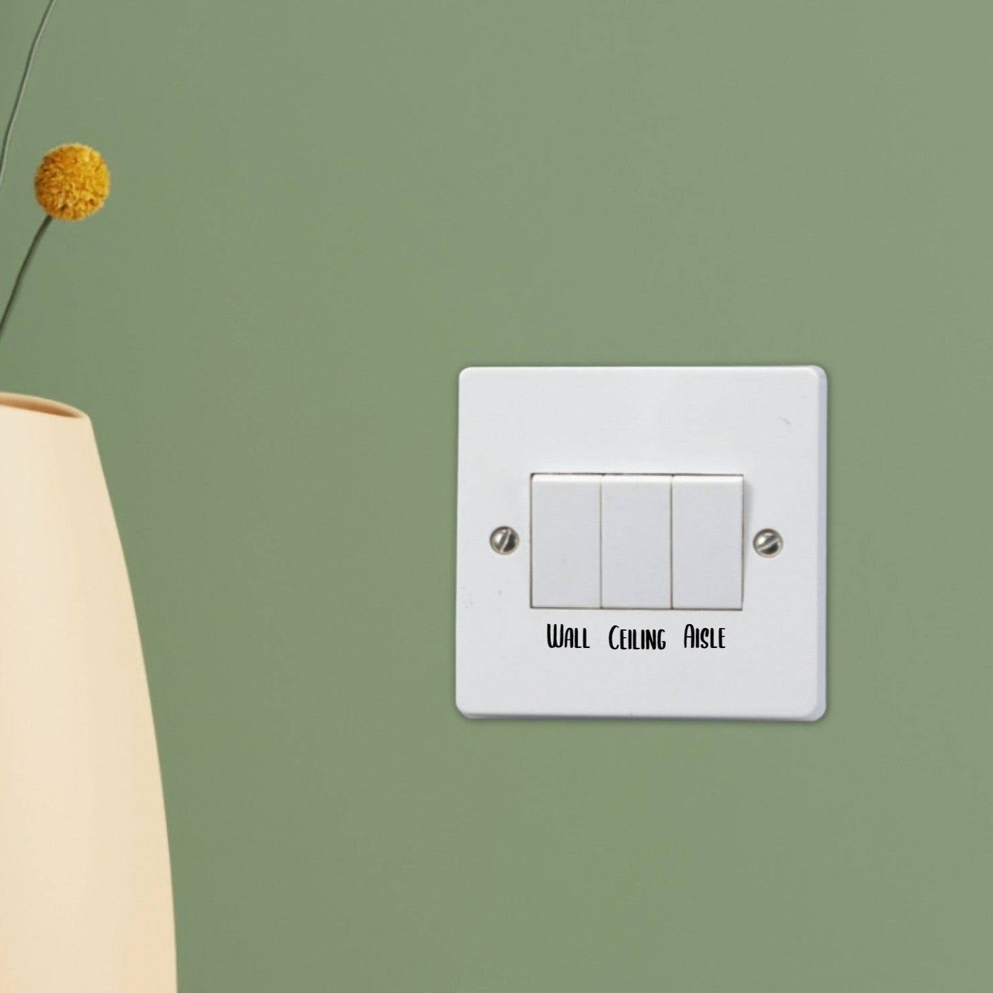 Light switch label