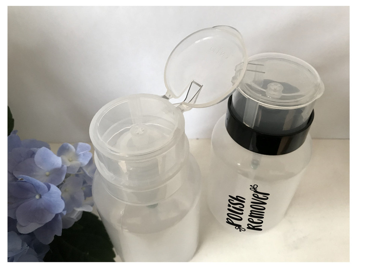 Set of pump dispenser bottles