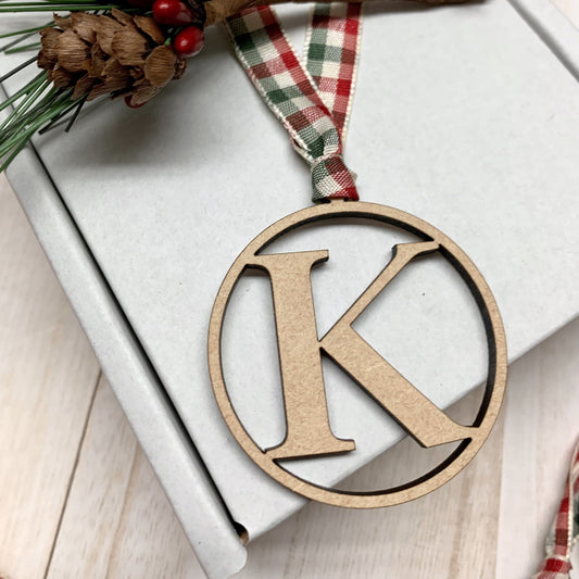 Monogram wooden gift tags
