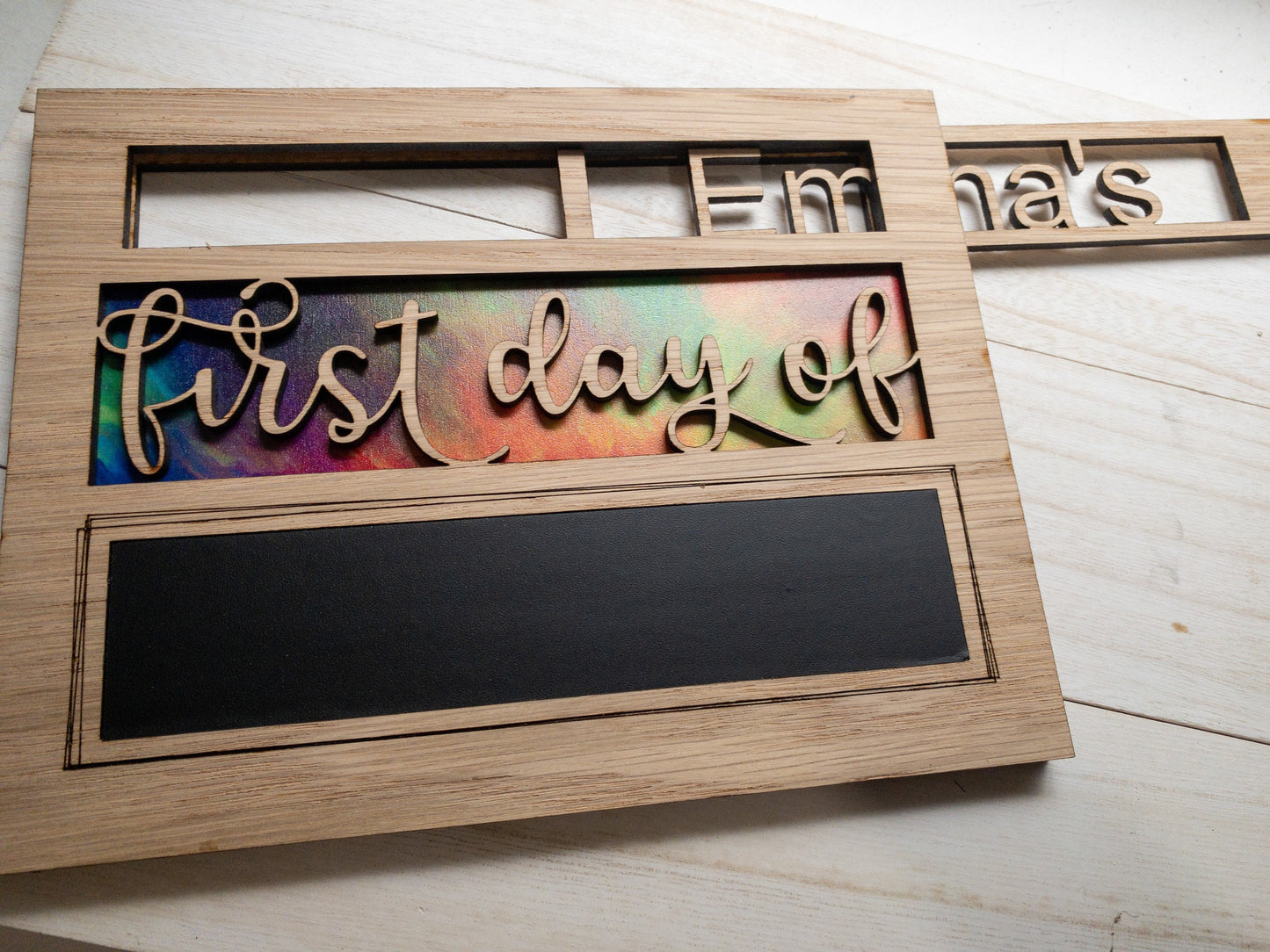 Personalized first and last day of school sign