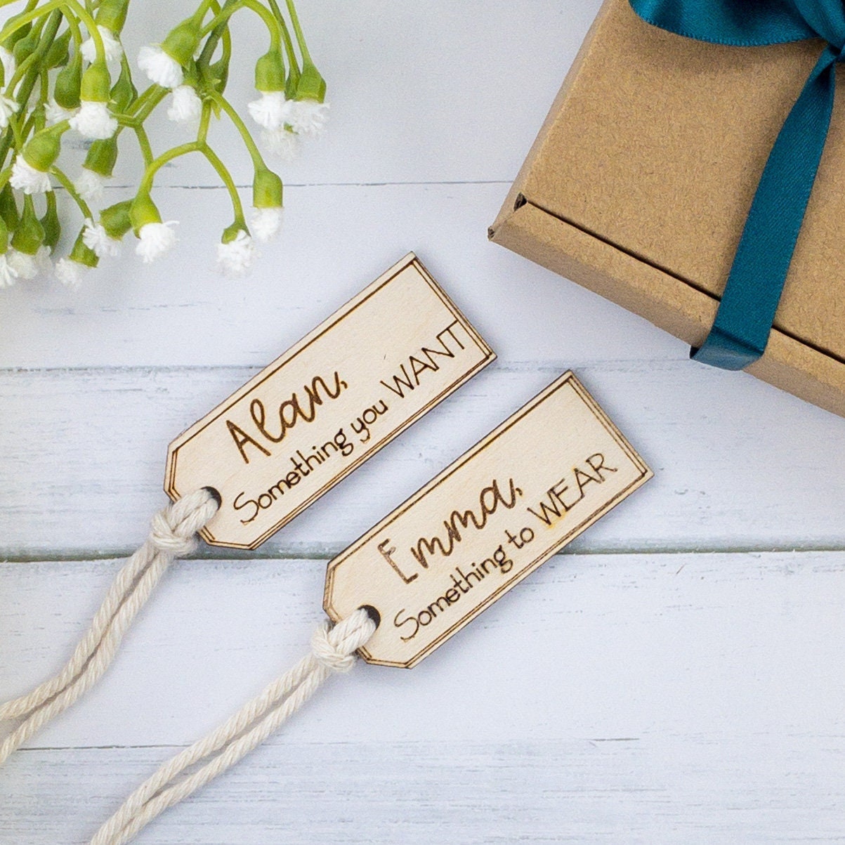 Personalized gift Tags - something gift tags, Gift Tags - Wooden Gift Tag - something you want, something you need