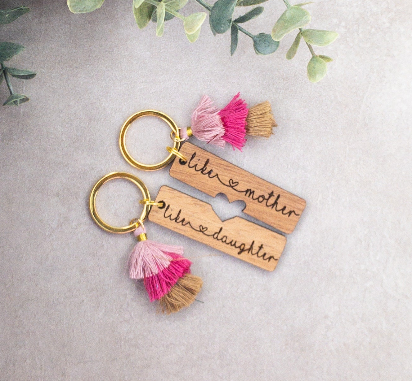 Mother daughter gift, mom keychain, Mother’s Day gift, keychain with tassel