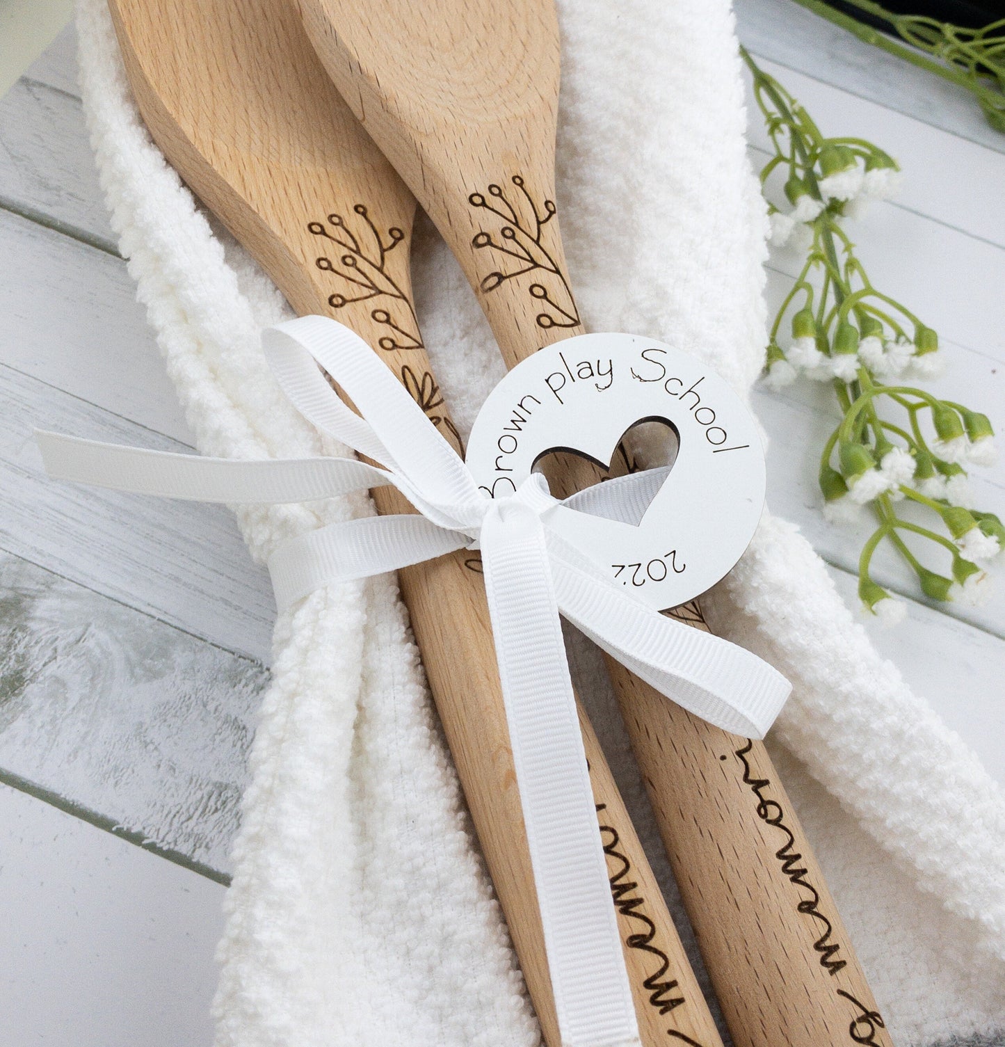 Personalized wooden favor tags