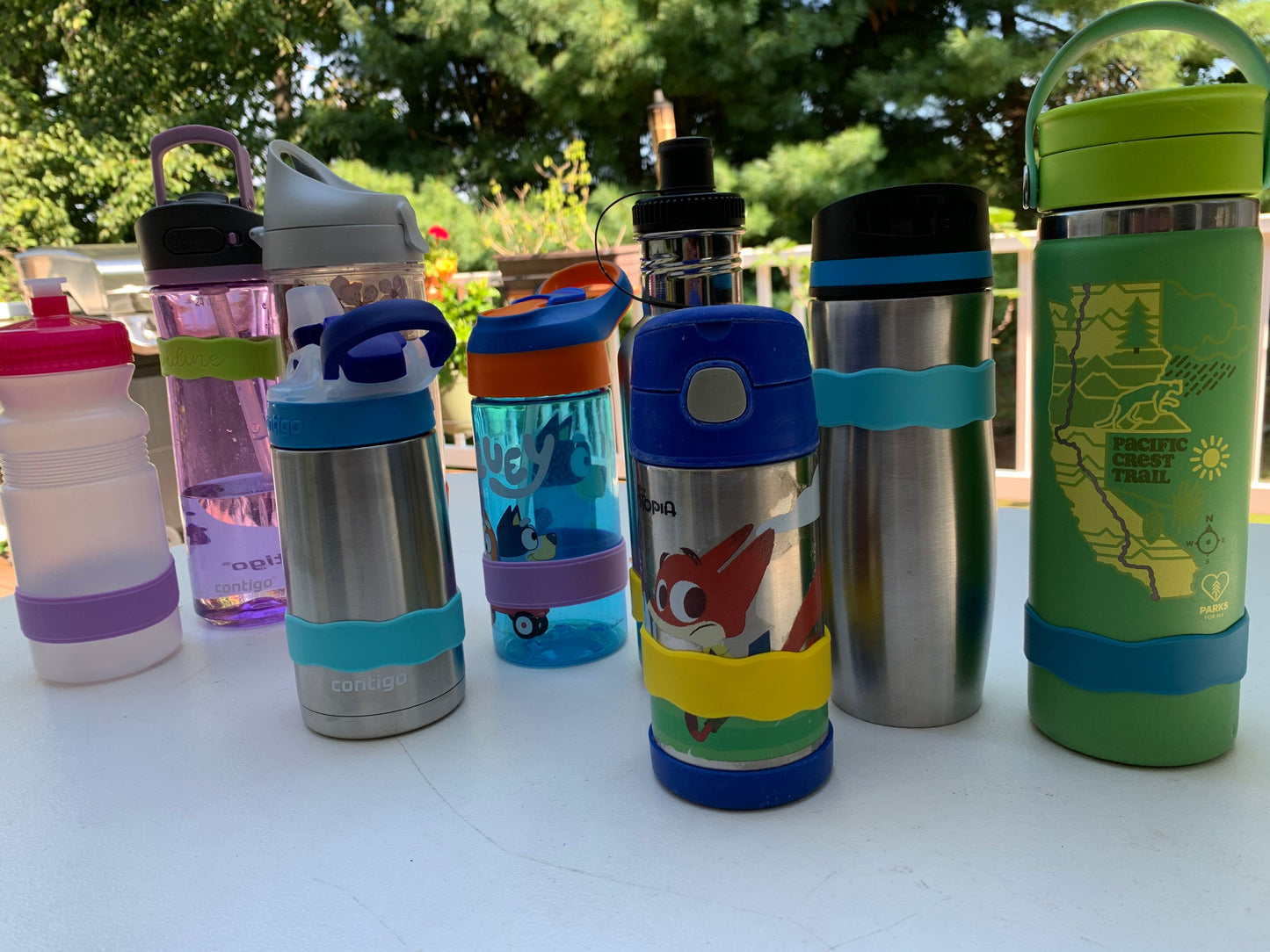 Personalized silicone water bottle band