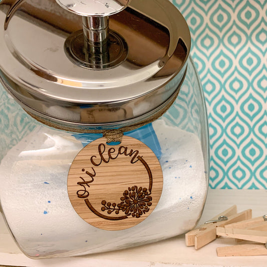 Personalized laundry wood label tags